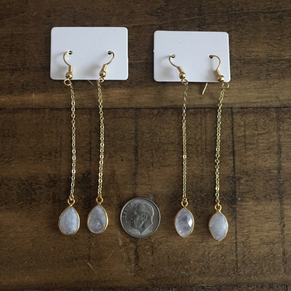 ❗️LAST❗️Moonstone Crystal Drop Earrings - Picture 5 of 5